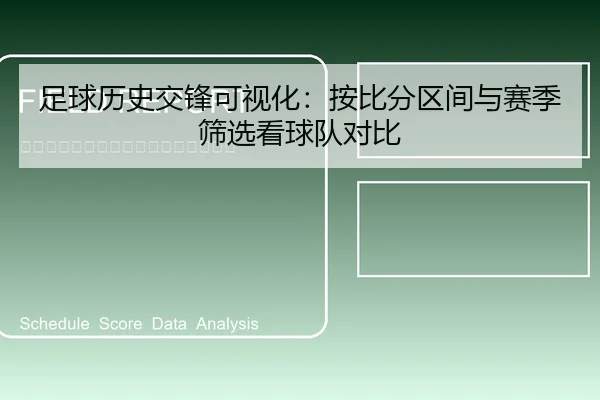 足球历史交锋可视化：按比分区间与赛季筛选看球队对比